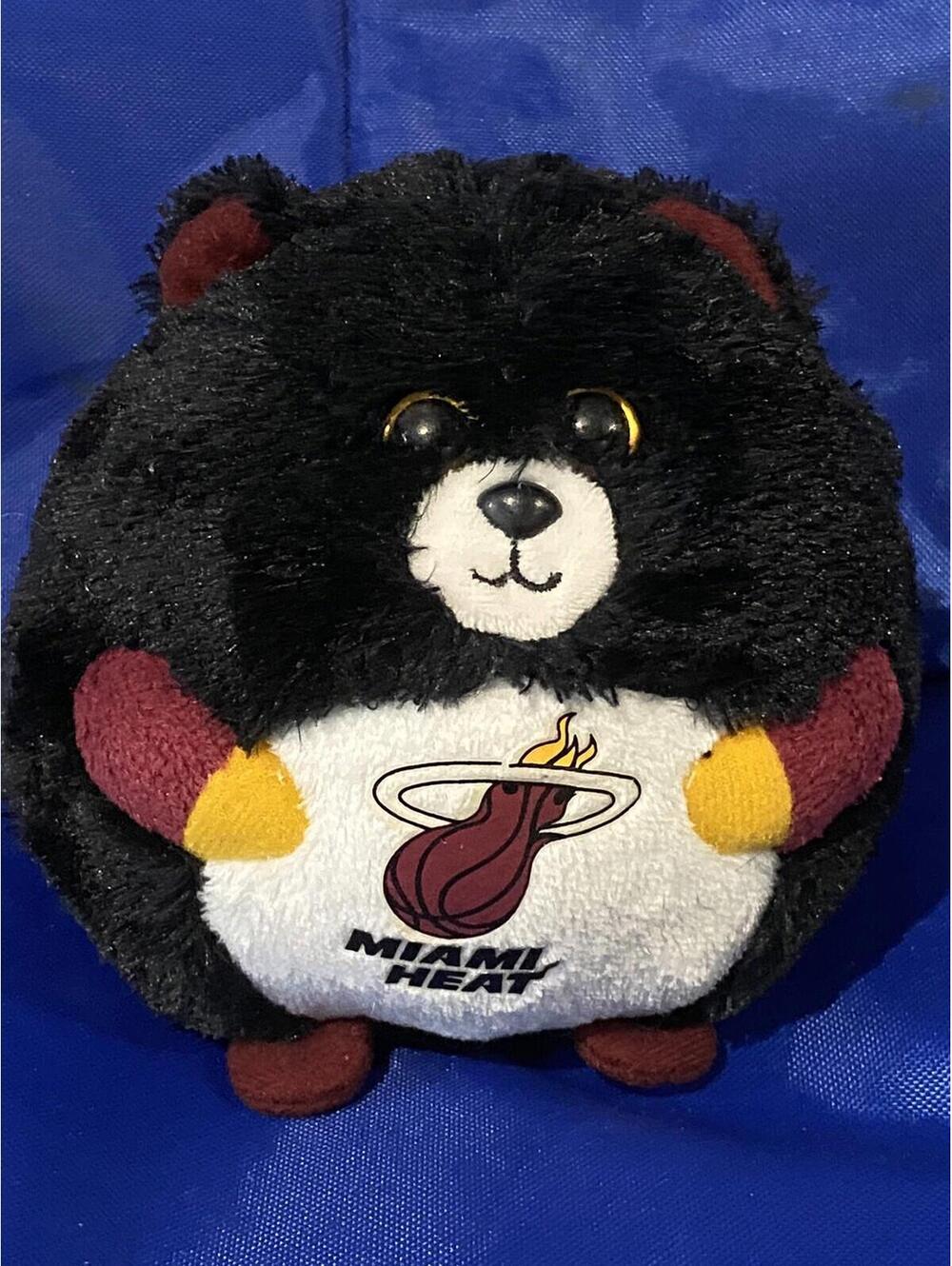 Ty Miami Heat Round Bear Beanie Baby 2012